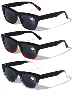 3 Pairs Women Reading Sunglasses - Bold TT Full Lens Readers Outdoor NOT BIFOCAL
