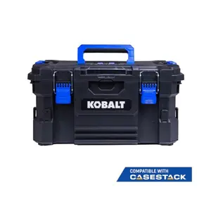 Kobalt CaseStack Black Plastic Tool Box - 21.25-in W x 11-in H x 14-in D