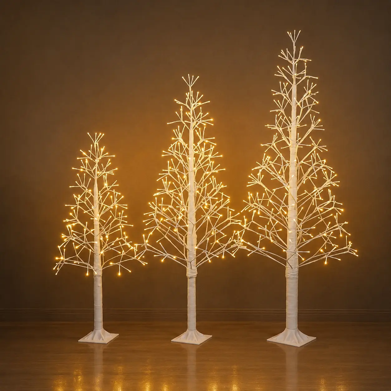 4ft/5ft/6ft LED Illuminated White Birch Tree Mood Light | Realistic Artificial Birch Bark for Home, Living Room, Bedroom, Christmas, Holidays, and Wedding Decor