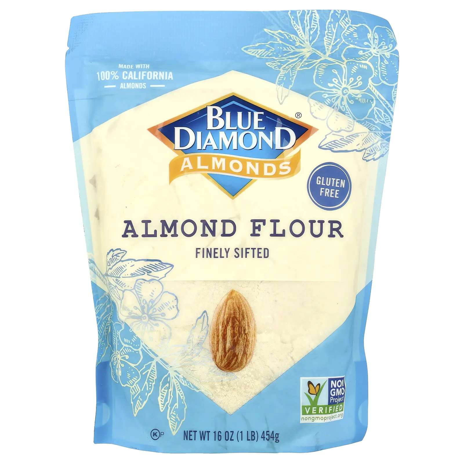 Blue Diamond Almond Flour, Finely Sifted, 16 oz (454 g) Blue Diamond Almond Flour, Finely Sifted, 16 oz (454 g)