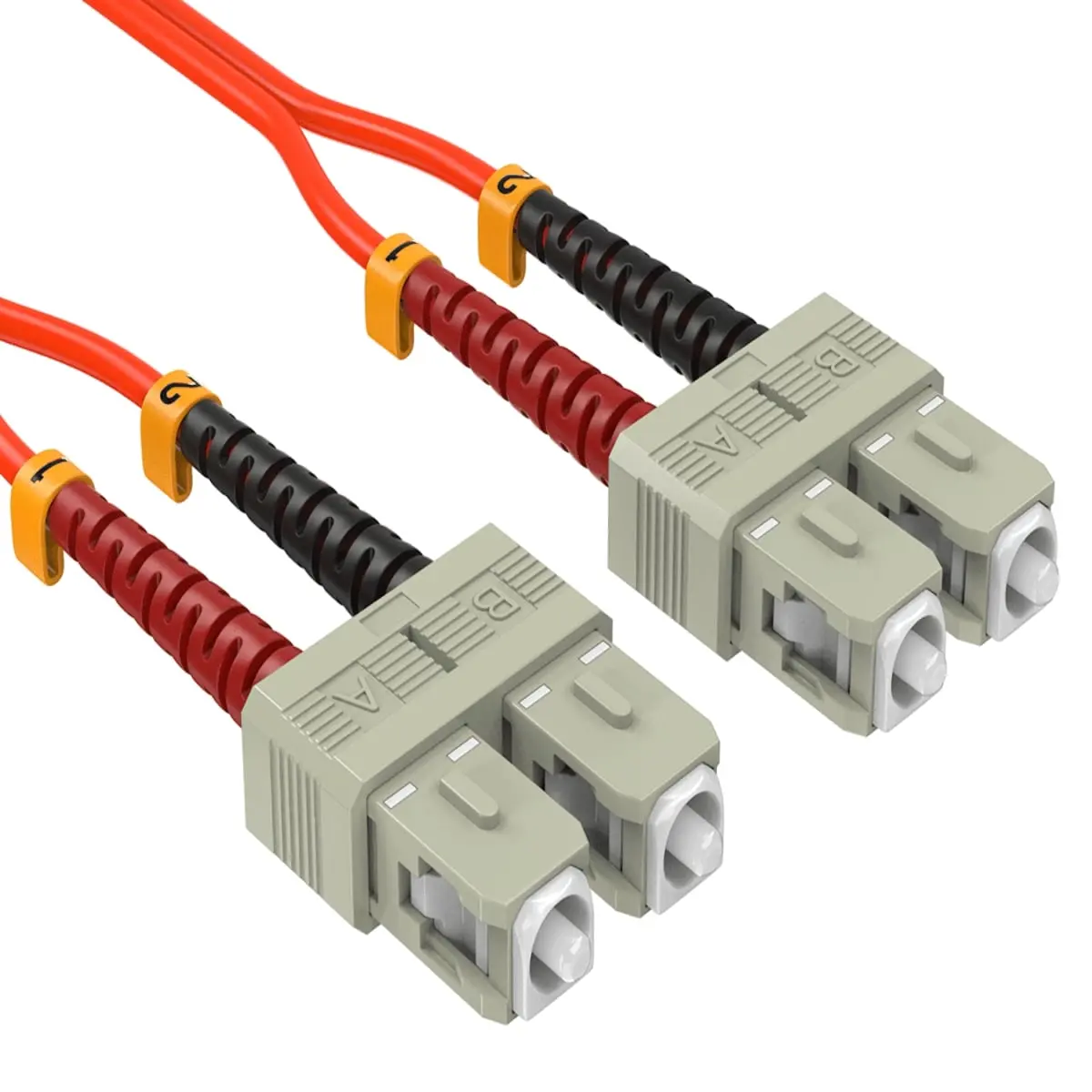 3 m SC&SC Duplex 50-125 Multimode OM2 Fiber Optic Cable - Orange