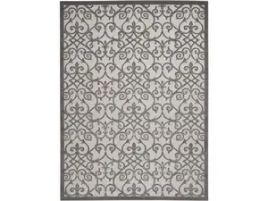 HomeRoots 385016 8 x 11 ft. Gray & Charcoal Indoor & Outdoor Area Rug