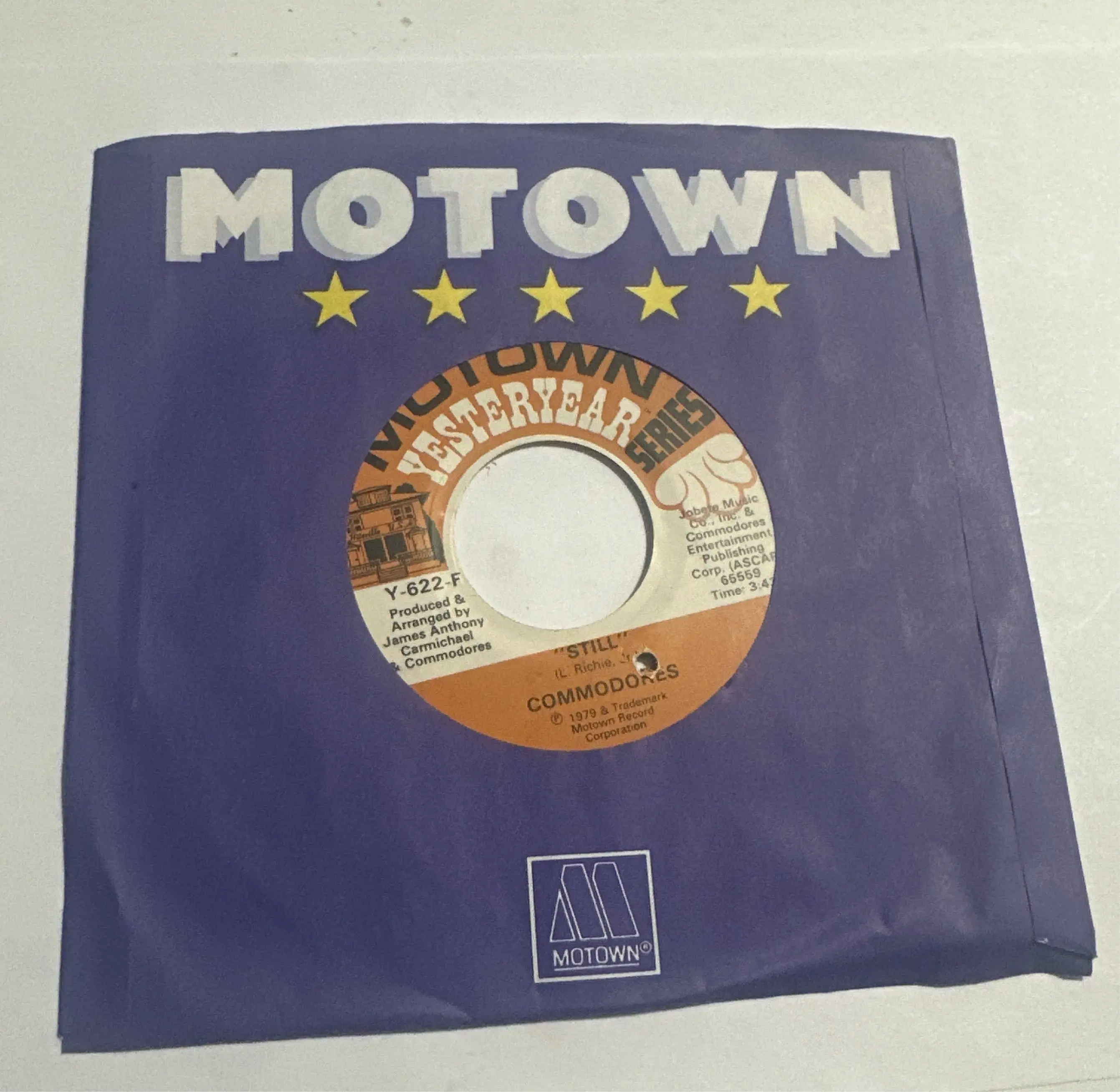 Commodores – Still / Wonderland 7" Vinyl  Y-622F VG+