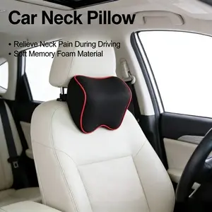 New Memory Foam Car Neck Pillow, Auto Accessories, Soft Breathable Headrest Support Cushion for Driving, Neck Fatigue Relief, Neck Pain Relief, Comfortable Neck Support for Long Drives, Universal Fit for Most Cars, SUV, Truck and Vehicle Seat