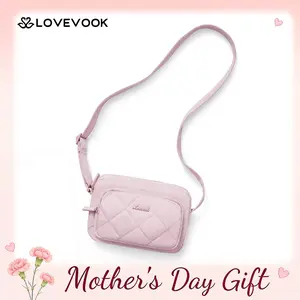 LOVEVOOK Crossbody Bags for Women Cross Body Purse with Guitar Strap Lightweight Puffer Shoulder Bag for Travel