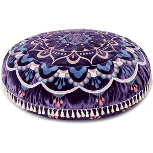 Meditation Cushion, Large  Floor Pillow for Yoga, Meditation & Mindfulness, Supportive Memory  Bolster ()
