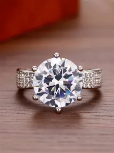 1 PC Fashion Cubic Zirconia Ring For Women For Wedding Engagement Jewelry Valentine's Day Gift