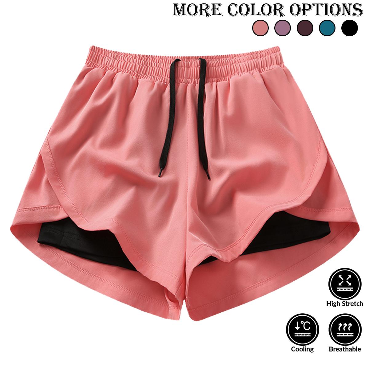 Women’s summer shorts 5-pack — fashionable, versatile outdoor casual athletic shorts; multiple colors available; women’s shorts, summer shorts