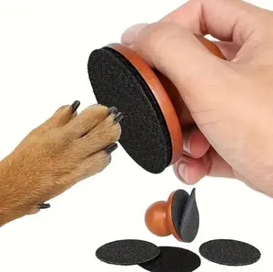Dog Nail Scratch Board with Sandpaper, Wooden Dog & Cat Nail File Board, Pet Toenail Filing Scratcher Pad for Small to Medium Dogs and Cats, 3 Replaceable Sandpaper Sheets