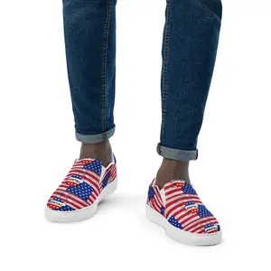 TRUMP USA FLAG Men’s slip-on canvas shoes