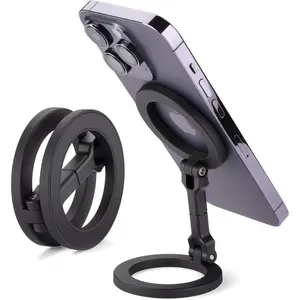 Double  Ring Phone Holder - Quick Attach to Any Iron Surface | Swivel & Tilt Adjustable | Compatible with  17/6/15/14/13/12 Series &  Cases
