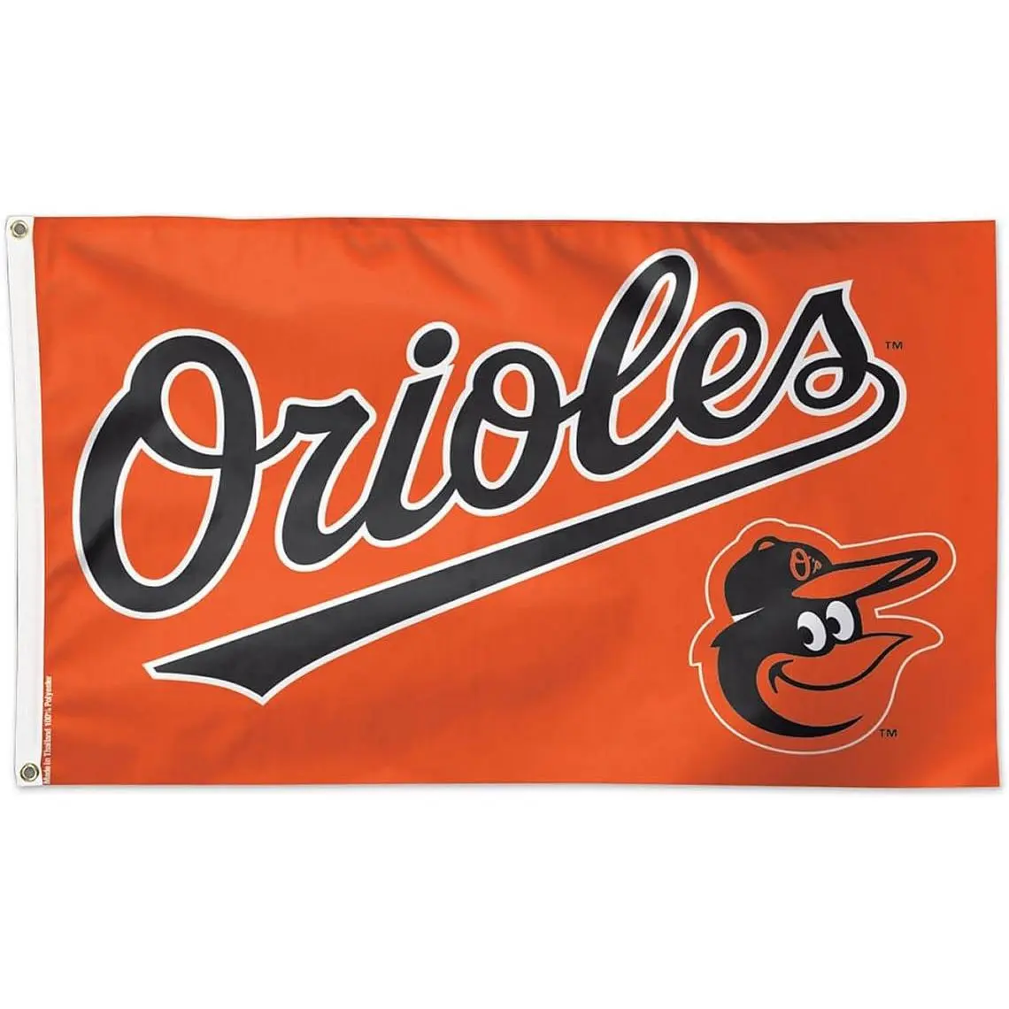 Orioles Classic Script & Bird Logo Flag - Fade Resistant Polyester Banner