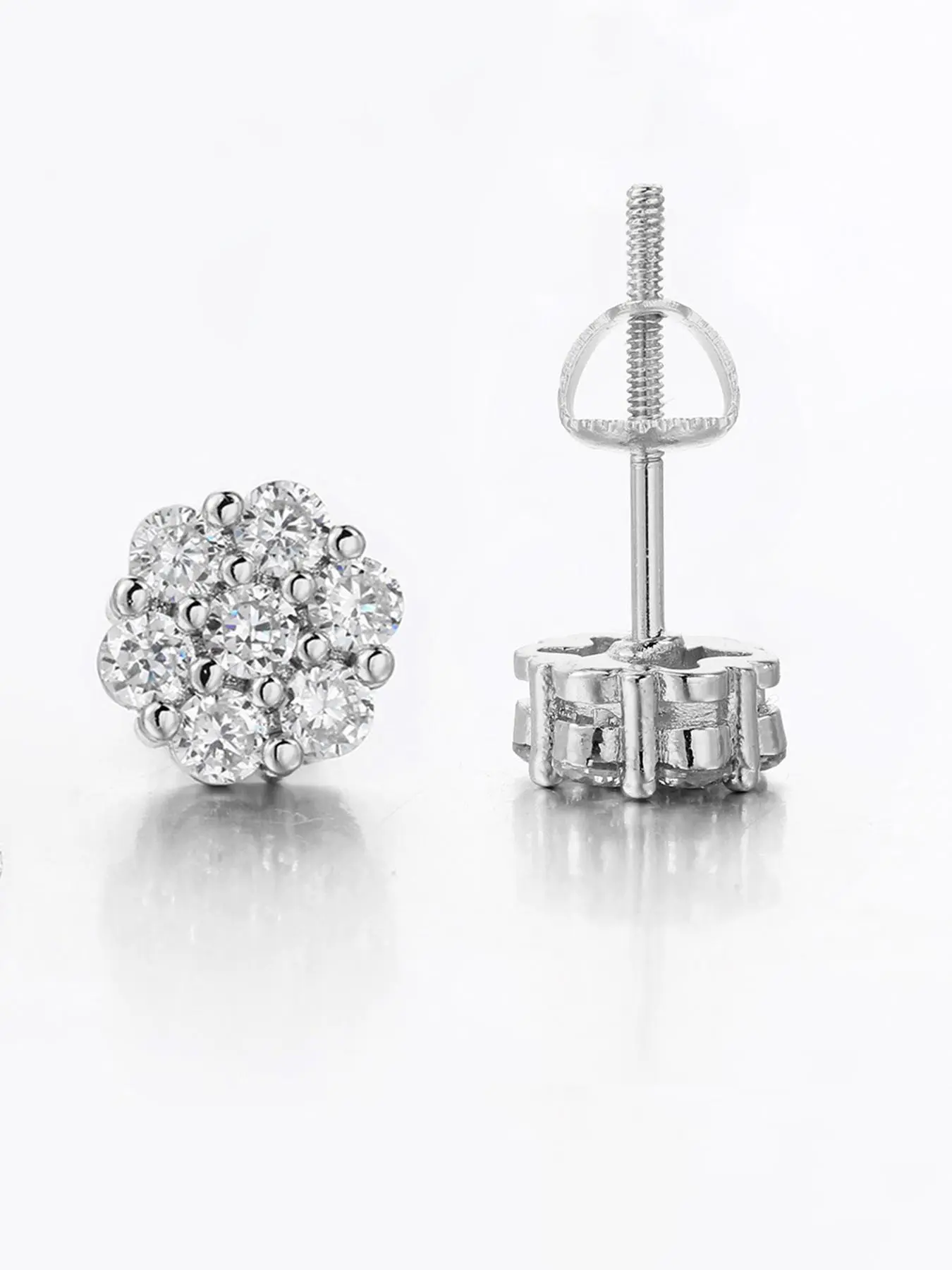 Elegant Glittering Stud Earrings, Shining Earrings, High Quality Earrings, Fashionable Jewelry for Women & Girls, Trendy All-match & Exquisite Jewelry for Birthday Gift, Studs Earrings