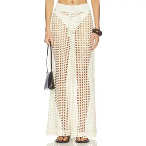 PatBO Selene Mesh Pant in Off White