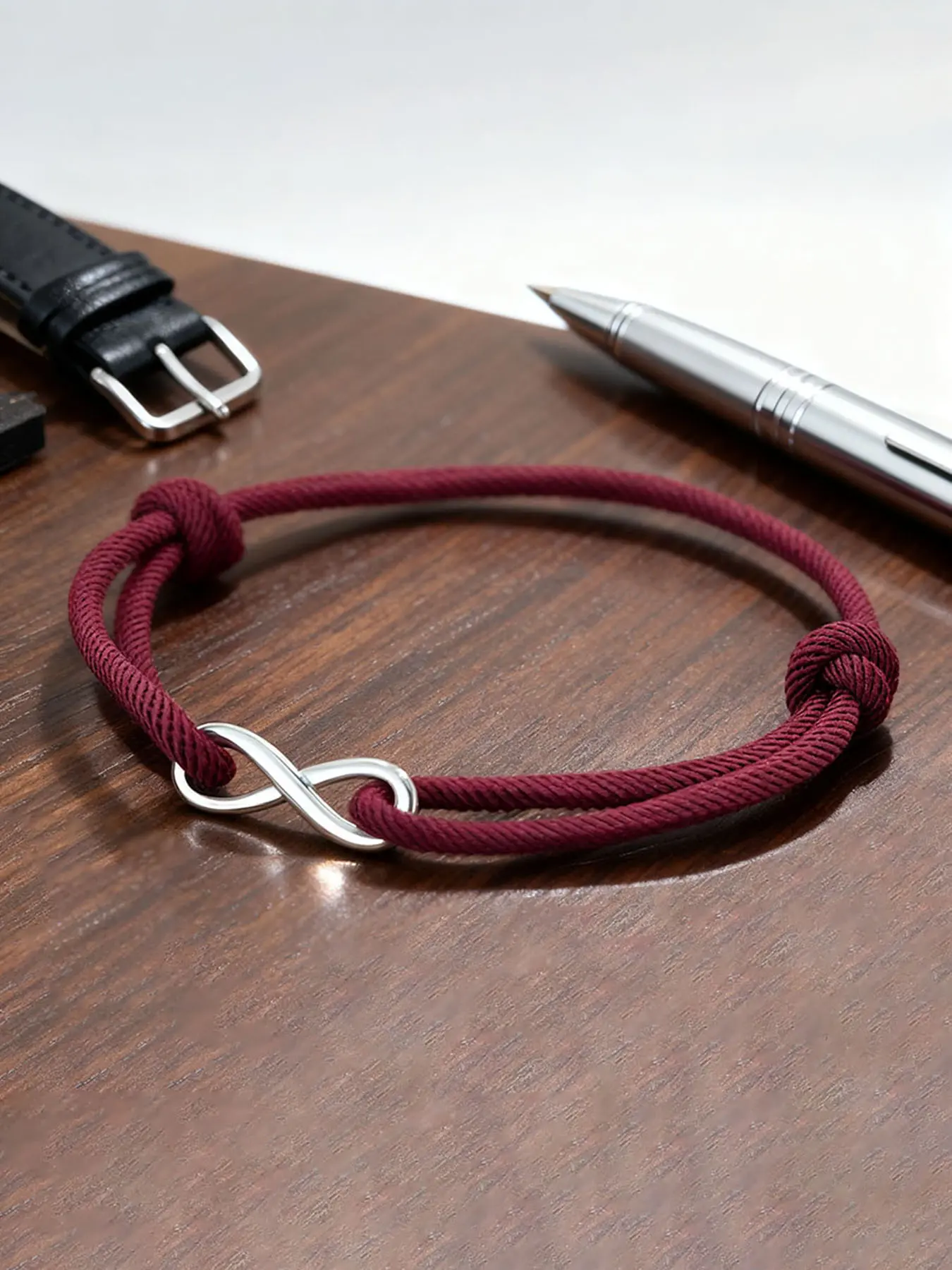 Unisex Adjustable Rope Bracelet, Minimalist Design, Love Knot Bracelet, Lucky Knot Jewelry, Friendship Gift, Available in 6 Colors, Perfect for Couples, Fashionable Bracelet