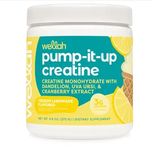 Pump-It-Up Creatine (50 Servings, Frozen Lemonade) - Creatine Monohydrate with Dandelion, Uva Ursi, & Cranberry Extract