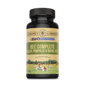 Zand Bee Complete, Pollen, Royal Jelly & Propolis Capsules, Natural Bee Superfood Supplement for Daily Wellness & Vitality