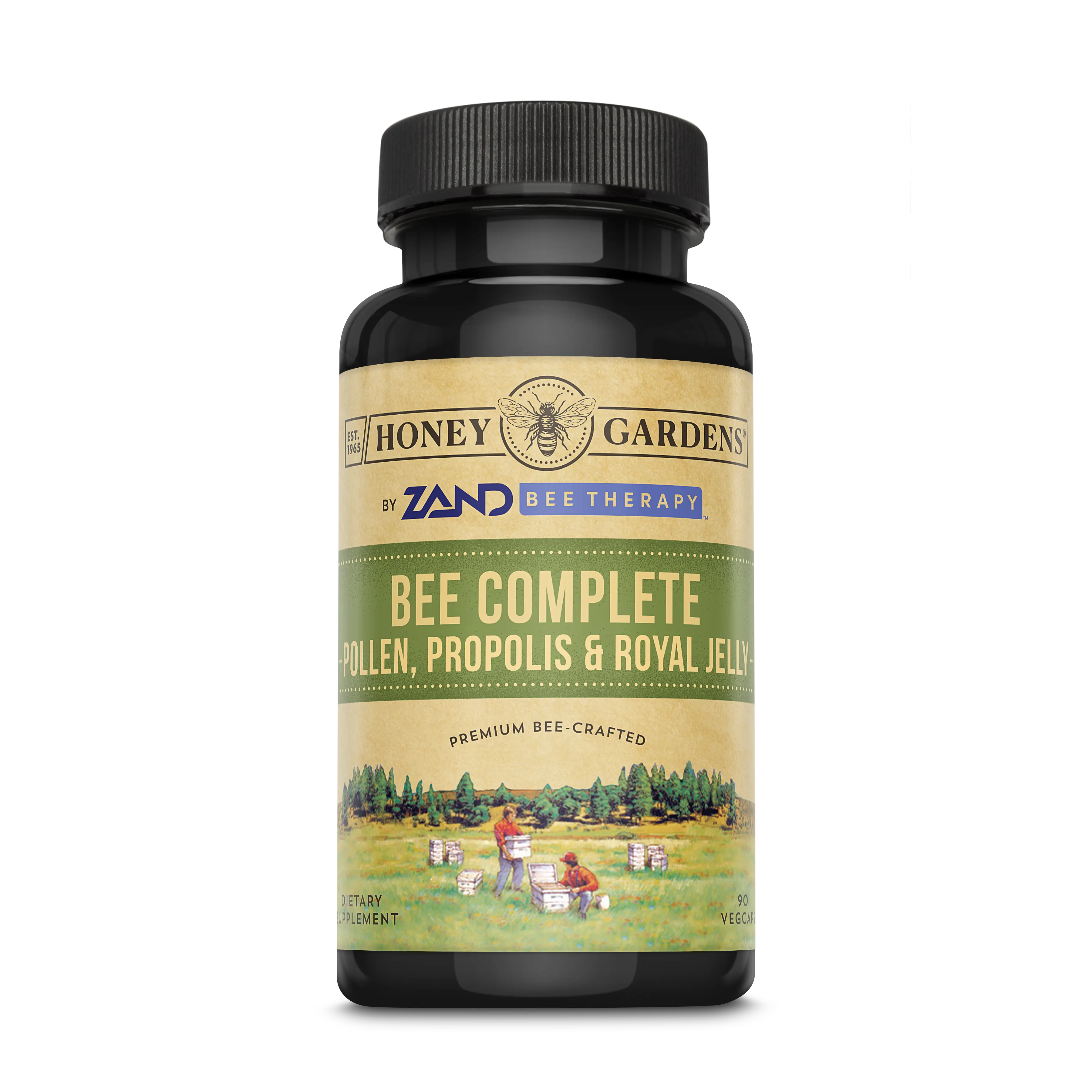 Zand Bee Complete, Pollen, Royal Jelly & Propolis Capsules, Natural Bee Superfood Supplement for Daily Wellness & Vitality
