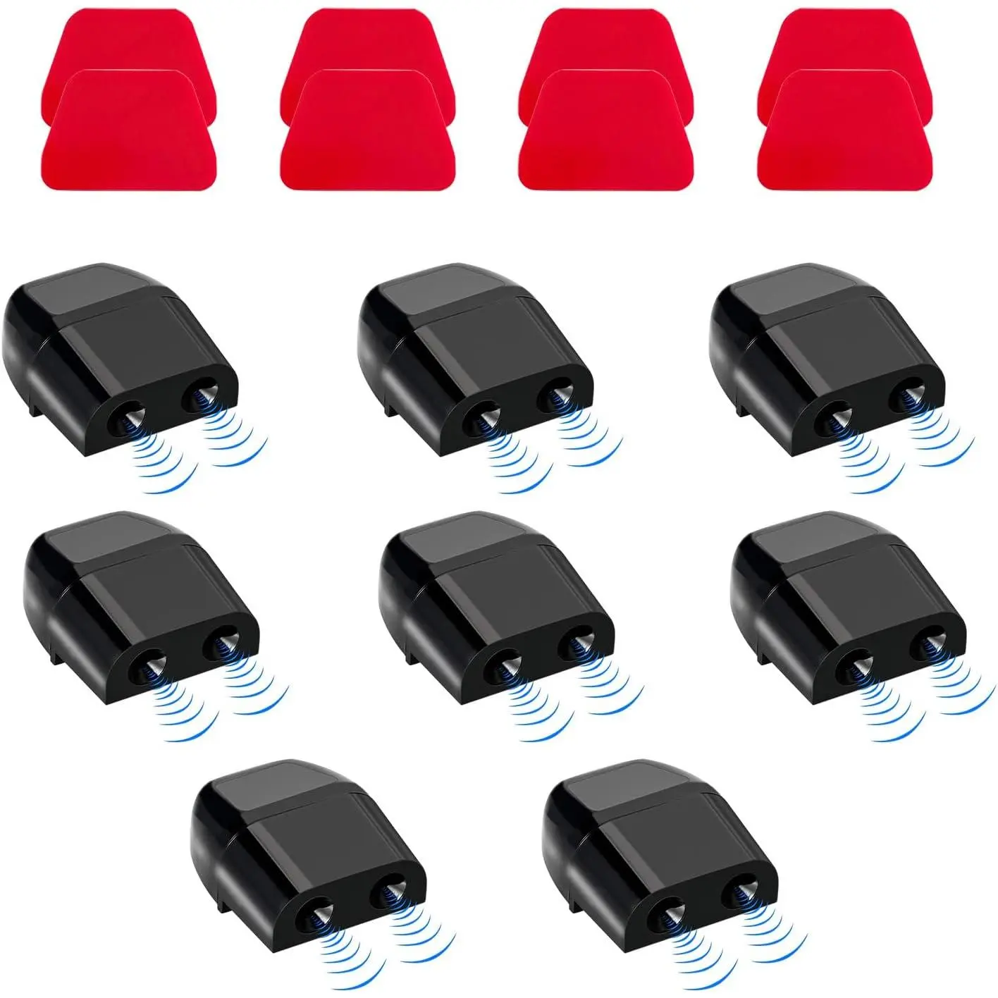 8PCS Deer Whistles for Car, Automotive Save a Deer Whistles to Avoid Collisions, Vehicle Deer Warning Devices Horn Sensor, Universal Animal Alert Car Accessories (Black, 8)