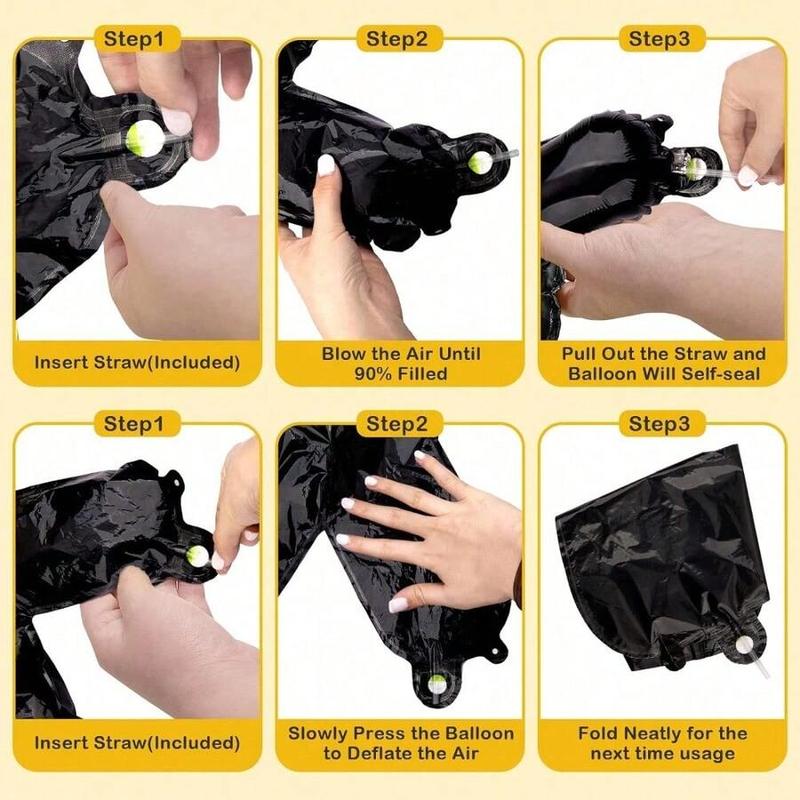 65pcs Black Birthday Balloon Set Happy Birthday Letters & Heart-Shaped Foil Balloons Perfect for Party Decorations Bar Mitzvahs Room Decorations Party Supplies Photo Props Kit orb  balloons