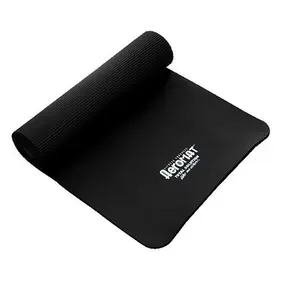 212 MAIN Group 71522 23 in. Elite PVC Foam Exercise Mat - Black, Closed Cell, Dual Surfaces, Ribbed Side, Home Pilates Equipment