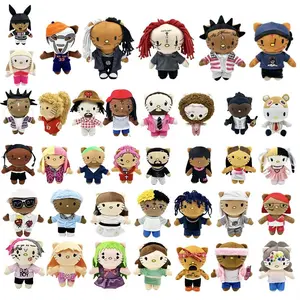 New Hello Kitty Ken Carson Rapper Trippie Taylors Plush Toy Doll with Clothes Stuffed Soft Plush Toys Fans Collect Gifts