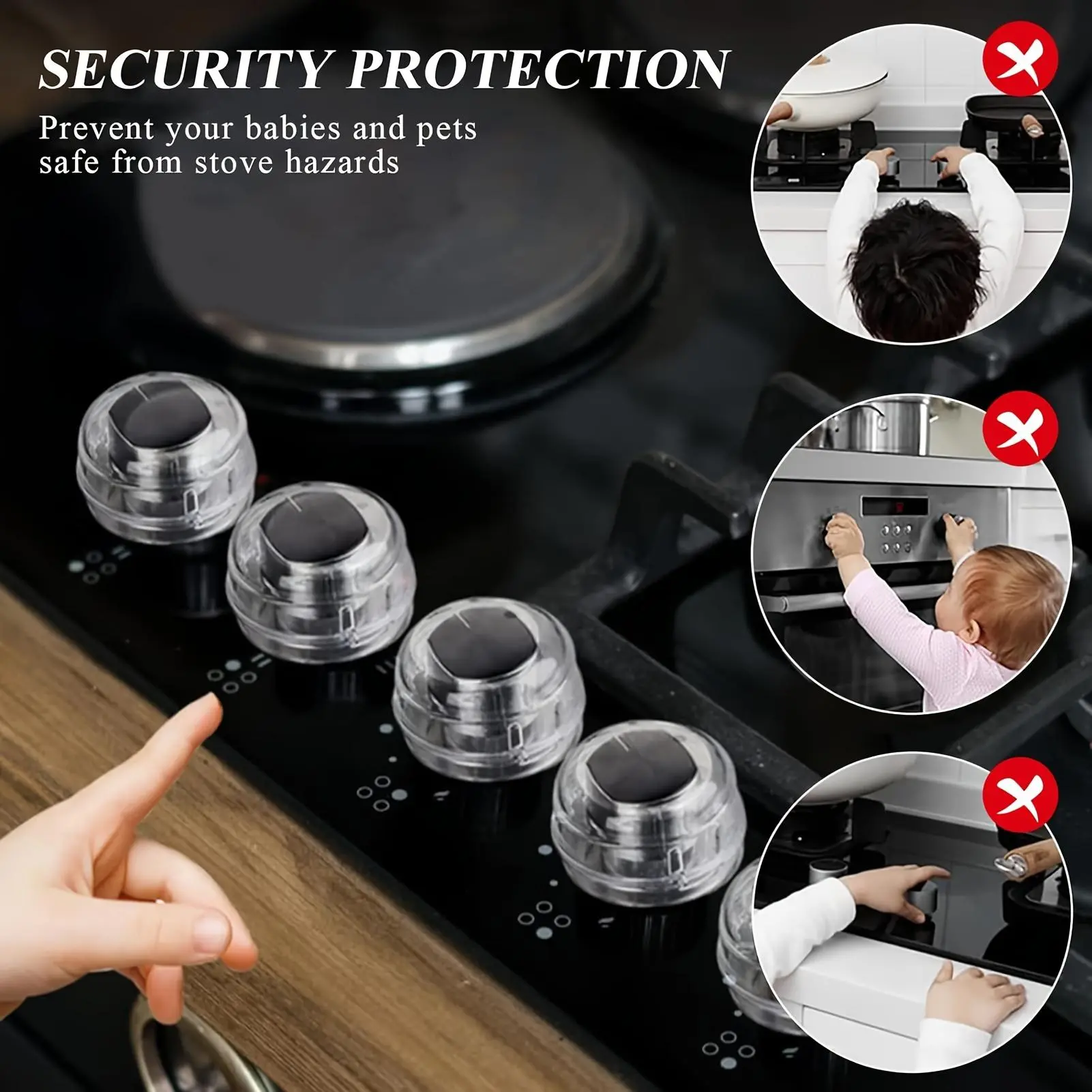 Gas Stove Switch Cover, Stove Natural Gas Knob Protector, Oil-Proof Dirt-Proof Dust-Proof, Effectively Protects Gas Buttons, Clean And Easy to Clean