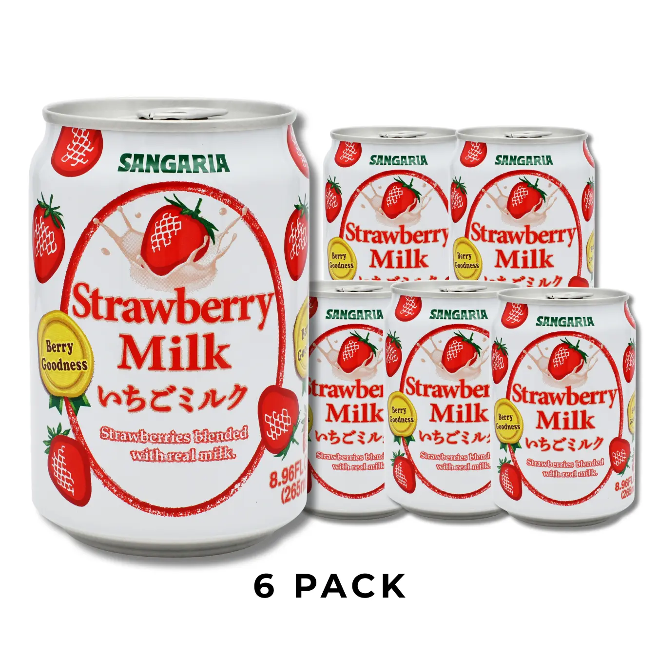 Sangaria Strawberry Flavor Japanese Dairy Beverage, 6-Pack 8.96oz - Creamy-Sweet, Juice-Infused, Alcohol-Free, Indulgent Ready-to-Drink Sweet Treat Sangaria Strawberry Flavor Japanese Dairy Beverage, 6-Pack 8.96oz - Creamy-Sweet, Juice-Infused, Alcohol-Free, Indulgent Ready-to-Drink Sweet Treat