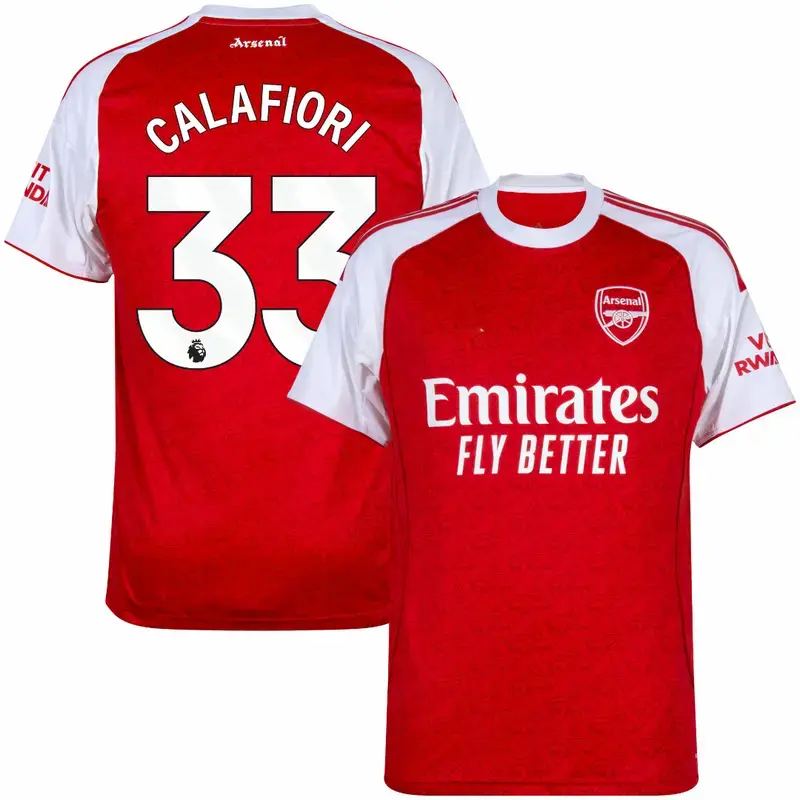Arsenal Saka #33 Home Jersey 2025/26 – Unisex Red Champions League Soccer Shirt, Stadium Fan Match Day Top