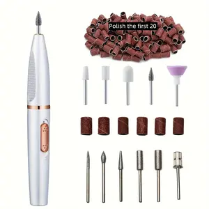 New Nail Drill Machine USB Rechargeable Portable Electric Nail File, Nail Trimmer File, Pedicure Tool for Smooth Nails, Easy to Use at Home or Salon