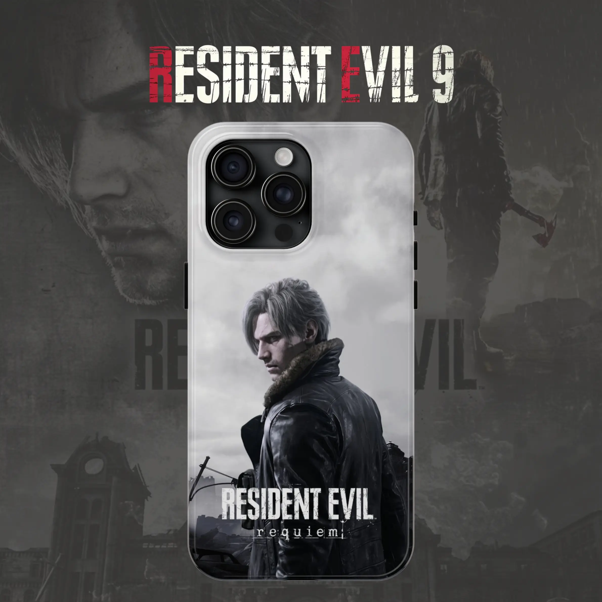 Resident Evil Requiem Phone Case, Leon Kennedy Phone Case, Gaming Merch, Gaming Phone Case, Gift For Women and Man