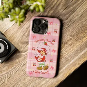 Strawberry Cake Phone Case – 'Life is Sweet' – New sizes added, compatible with iPhone 17/16/15/14/13/12/11/X/XS/XSMAX/XR/7P/8P, suitable as a holiday gift for friends, family, and yourself, Accessories, Smartphone