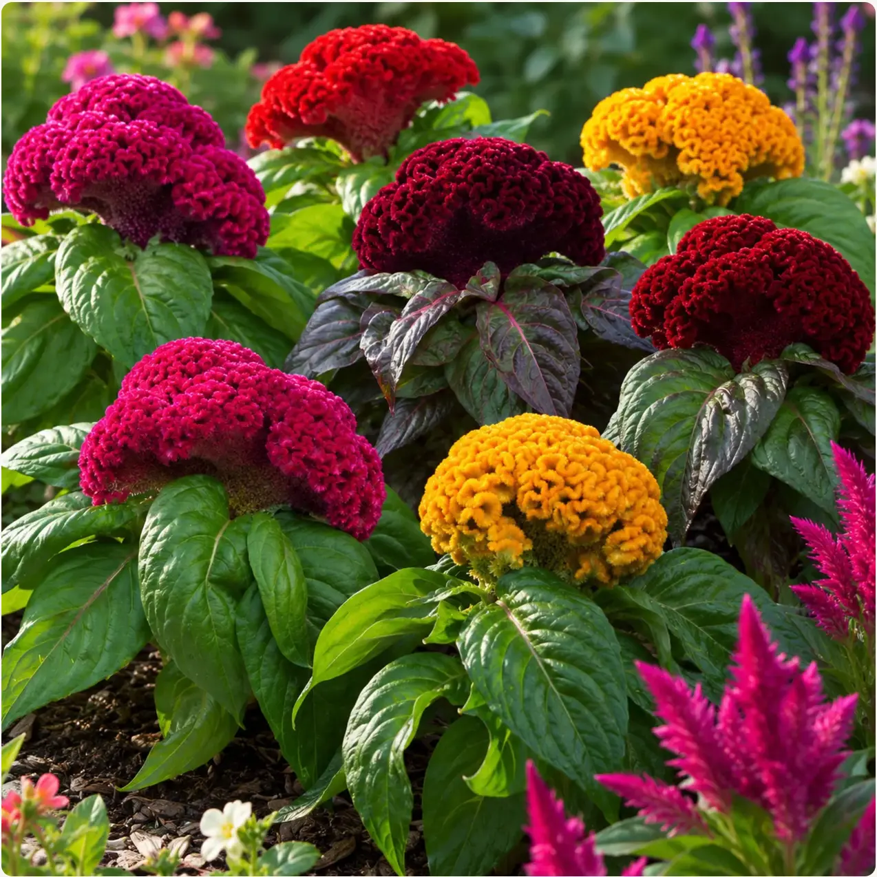 1000+ Celosia Flower Seeds, Mixed Color Heirloom Cockscomb Seeds, Annual Cut Flower Mix for Outdoor Home Garden, Flower Beds & Landscape