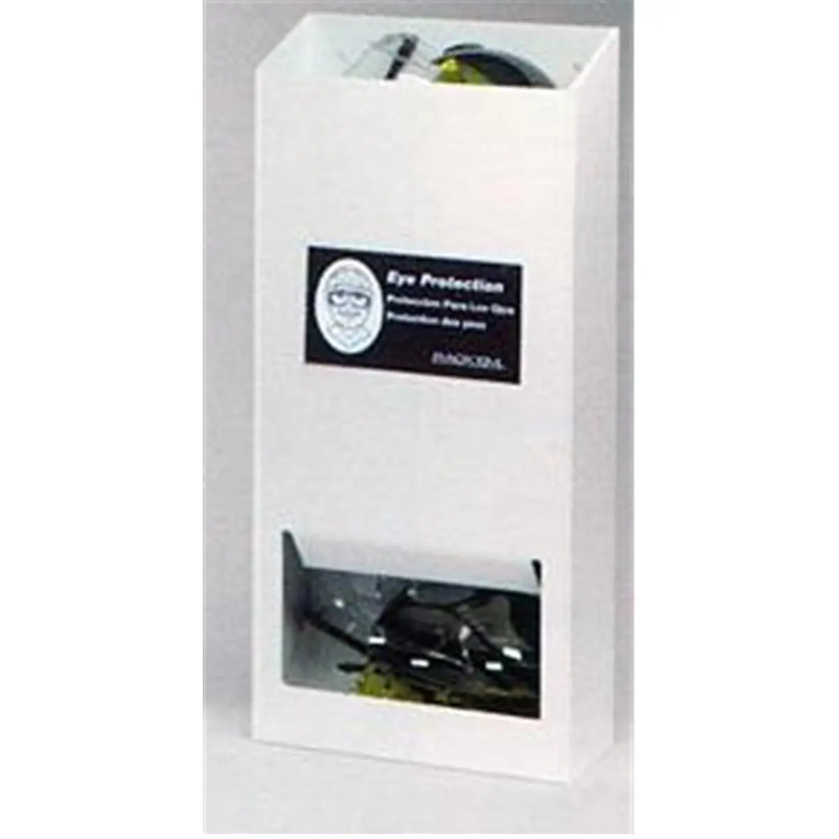 212 MAIN 20-Pair Visitor Safety Glasses Dispenser (No Lid) - White Heavy-Duty Durable Plastic Desk Organiser, Table/Wall Mount