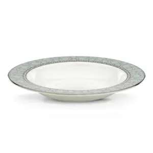 WESTMORE Lenox 840780 Tableware Set - 9" Rimmed Pasta Bowl with Platinum Trim, Dinner Plates & Soup Bowls for Home Dining