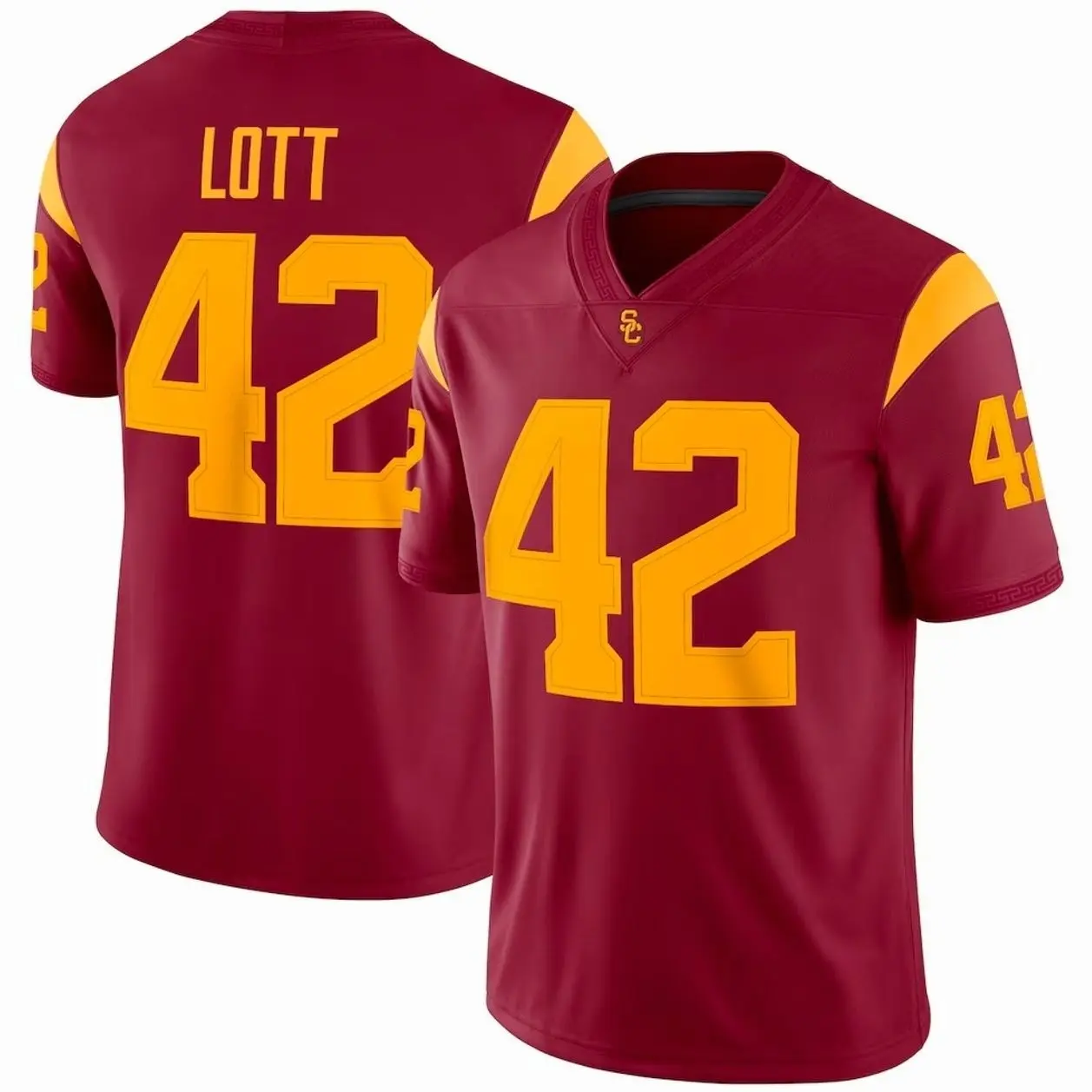 Unisex Football Lott 42 USC Trojans Team Game Football Jersey - Cardinal