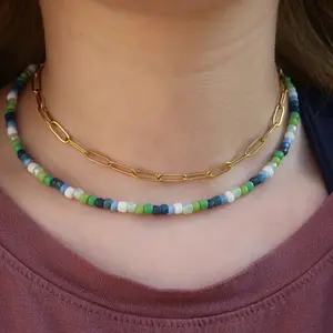 Ocean Breeze Beaded Choker Necklace