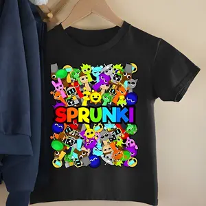 Sprunki Shirt, Funny Characters Boys And Girls, Birthday Sprunki Shirt, Game Shirt, Colorful Cartoon Character Shirt