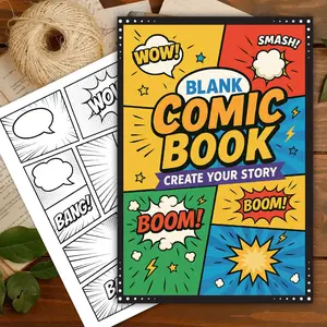 Anyone can draw comics 🎨 | Blank Comic Book with Blank Pages – 30 sheets | Multiple panel templates | Your first comic book