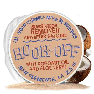 Kook-Off Sunscreen Remover with Coconut Oil & Aloe Vera - Vegan, Reef-Safe, 2.5 oz Tin - Rapid Zinc Removal & Deep Hydration - Post-Sun Care for Outdoor Adventurers, Casual Beachgoers, and Kids
