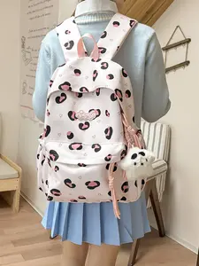 1pc  Large capacity women's backpack, lightweight Casual backpack with zipper closure Cow print, fashionable and versatile, cute and trendy, suitable for students to go to school, campus, school, travel, shopping, women's backpack