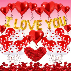 Graduation Season Balloon Set, Valentine's Day Combo, I Love You, Heart Latex Balloons, Petal Combination Balloon Package, Balloon Arch Backdrop, Party, Graduation Decoration