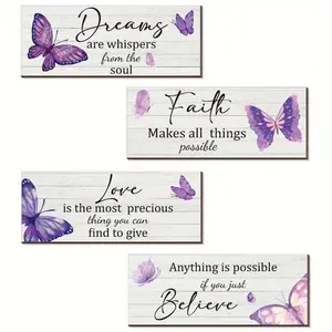 Butterfly Pattern Wall Art, Inspirational Wall Decor, Decorative Wall Decoration for Home Living Room Bedroom, Home Decor Wall Art