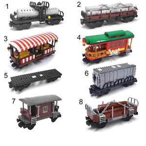 Train Building Blocks, 1 Box DIY Train Carriage Blocks Set, Creative and Educational Building Blocks for Teenager, STEM Building Blocks, Building Sets