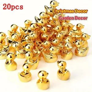 20pcs Mini Duck Statues, Classic Animal Sculptures for Home Decor, Desktop Ornaments, Party Gifts, Resin, Outdoor Garden Models, Decorative Sculptures