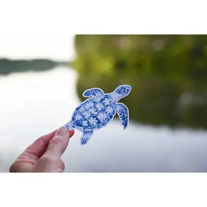 Toile Blue Sea Turtle  I Beautiful Vinyl Sticker (Copy)