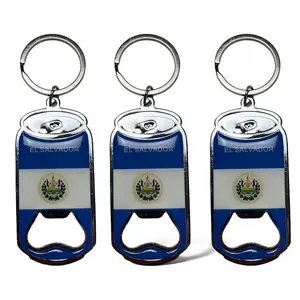 El Salvador Bottle Opener Keychain - Llavero Destapador Bandera del El Salvador – set de 3