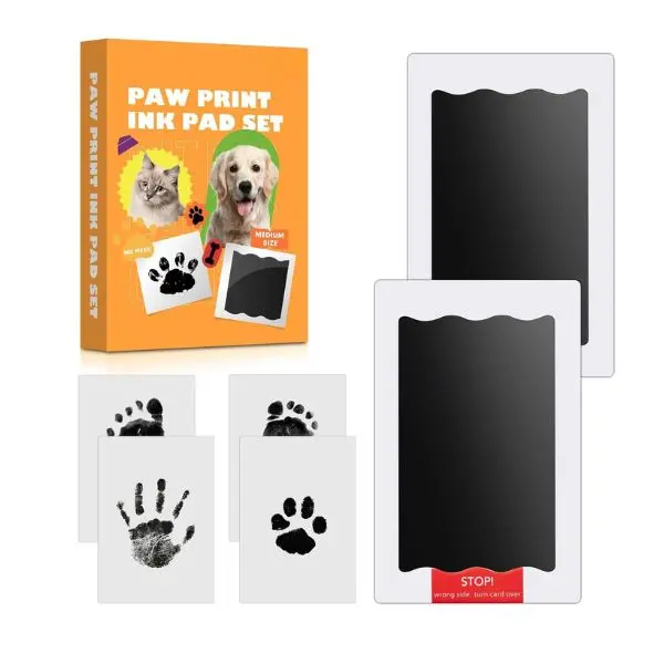 Baby Hand and Footprint Kit with Inkless Clean Touch Pads, Pet Paw Print Kit for Dogs & Cats, Baby Footprint & Nose Print Stamp Kit with 4 Imprint Cards, Family Keepsake Gift for Newborns & Pet Lovers