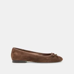 Dolce Vita RITLA WIDE BALLET FLATS DK BROWN SUEDE - Wide