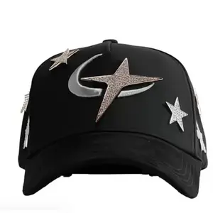Barbas x CT galaxy Cap High-Quality Black and gold cross design